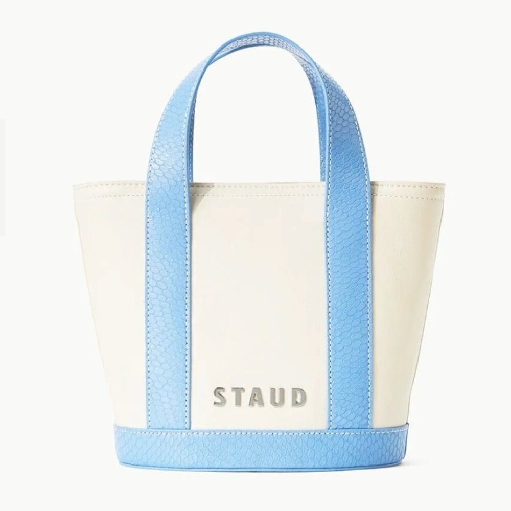 Staud Allora Micro Tote Blue